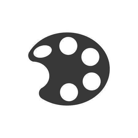 Paint palette silhouette style icon design, Art creativity tool instrument painter draw school abstract and work theme Vector illustrationのイラスト素材