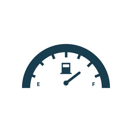 gasoline gauge silhouette style icon design, Oil industry Gas energy fuel technology power industrial production and petroleum theme Vector illustrationのイラスト素材