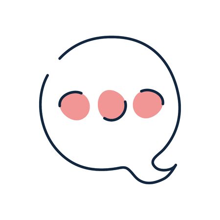 communication bubble doodle line fill style icon design, Ornament sketch art drawing cute idea creative and decorative theme Vector illustrationのイラスト素材