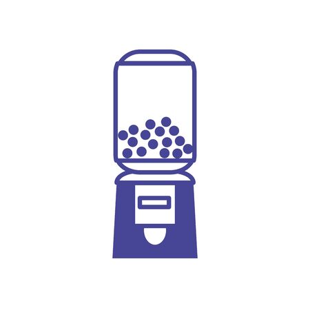 retro candies sphere line style icon design, dessert food delicious sugar snack and tasty theme Vector illustrationのイラスト素材