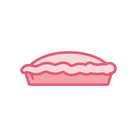 Sweet cake line style icon design, dessert food delicious sugar snack and tasty theme Vector illustrationのイラスト素材