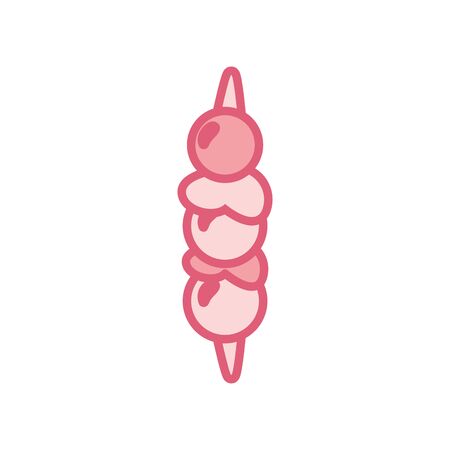 meat sitck line style icon design, fast food eat restaurant menu dinner lunch cooking and meal theme Vector illustrationのイラスト素材