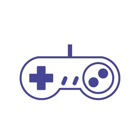 control line style icon design, Videogame play leisure gaming technology entertainment obsession digital and lifestyle theme Vector illustrationのイラスト素材