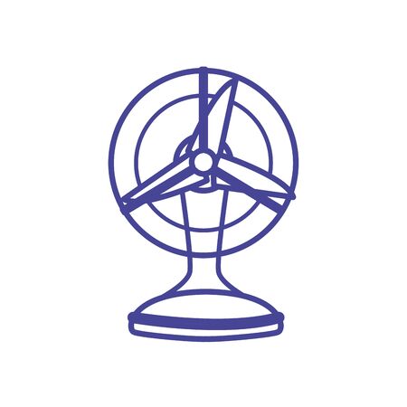 fan line style icon design, House home electronic equipment tool apartment technology interior and household theme Vector illustrationのイラスト素材