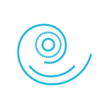 striped spiral line style icon design, futuristic virtual technology modern innovation digital entertainment tech and simulation theme Vector illustrationのイラスト素材
