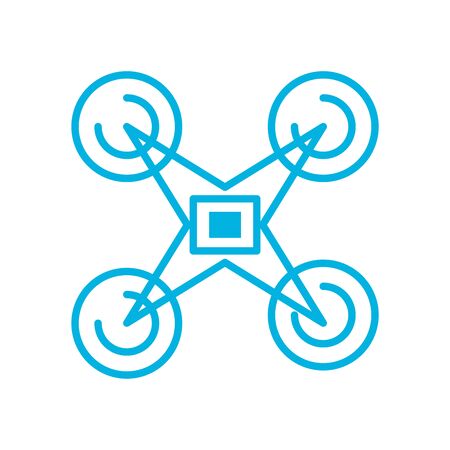 drone line style icon design, futuristic virtual technology modern innovation digital entertainment tech and simulation theme Vector illustrationのイラスト素材