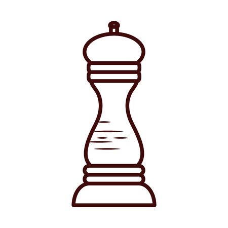 pepper shaker line style icon design, Cook kitchen Eat food restaurant home menu dinner lunch cooking and meal theme Vector illustrationのイラスト素材