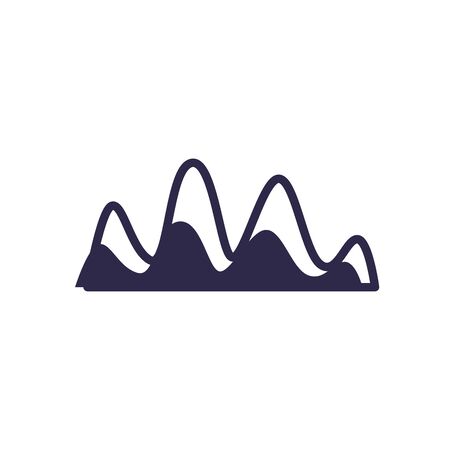 wave fill style icon design, Music sound melody musical song art signature culture and tune theme Vector illustrationのイラスト素材