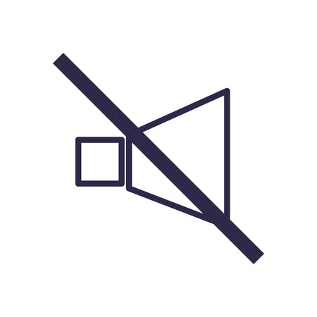 fobidden volume fill style icon design, Music sound melody song musical art and composition theme Vector illustrationのイラスト素材