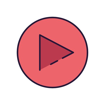 play button fill style icon design, Music sound melody song musical art and composition theme Vector illustrationのイラスト素材