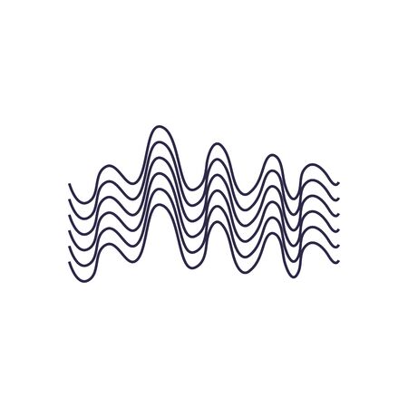 wave fill style icon design, Music sound melody musical song art signature culture and tune theme Vector illustrationのイラスト素材