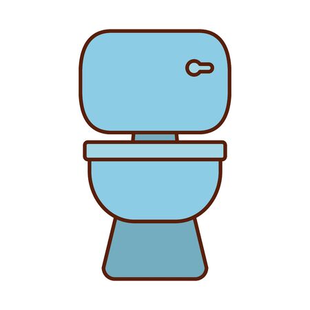 toilet line and fill style icon design, Bathroom home houise interior modern room luxury apartment and hotel theme Vector illustrationのイラスト素材