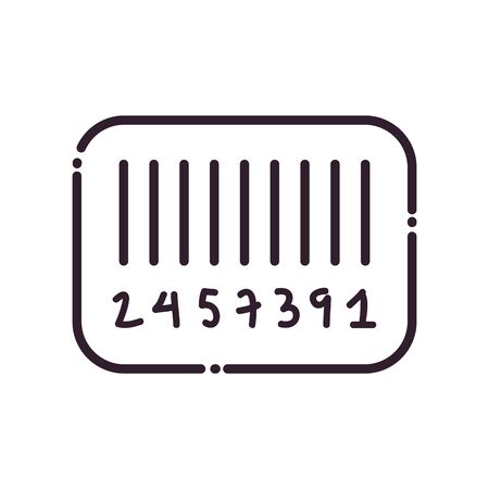 barcode line style icon design of shopping commerce market store shop retail buy paying banking and consumerism theme Vector illustrationのイラスト素材