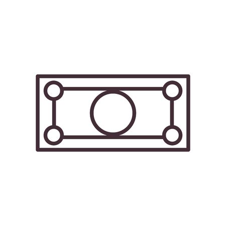 bill line style icon of money financial item banking commerce market payment buy currency accounting and invest theme Vector illustrationのイラスト素材
