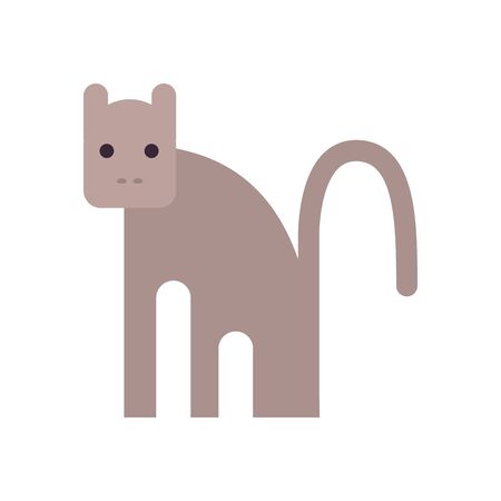 Cute monkey cartoon fill style icon design, Animal zoo life nature character childhood and adorable theme Vector illustrationのイラスト素材