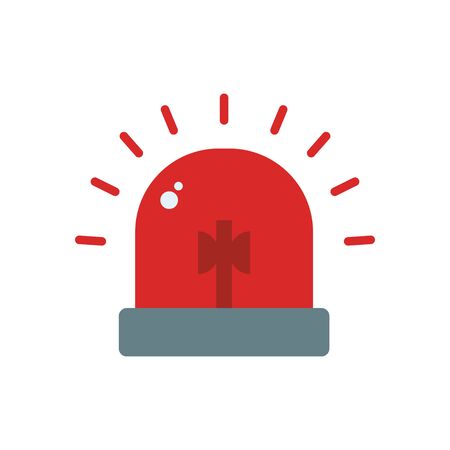 alarm flat style icon design, Emergency rescue save department 911 danger help safety and aid theme Vector illustrationのイラスト素材