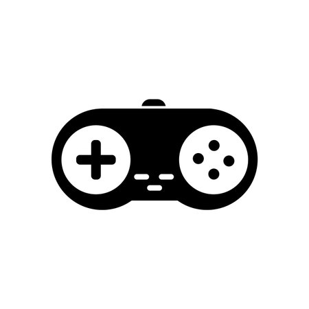 control silhouette style icon design, videogame play leisure gaming technology entertainment...