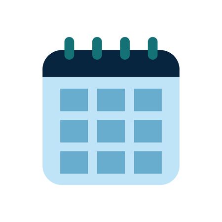 Calendar flat style icon design, Planner time event moth date day page plan and reminder theme Vector illustrationのイラスト素材