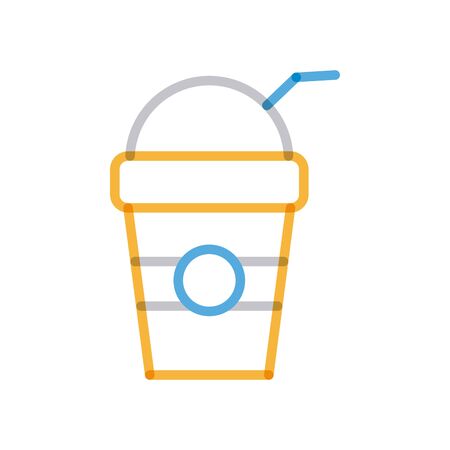 Coffee mug multiply line style icon design of time drink breakfast beverage shop morning store aroma and caffeine theme Vector illustrationのイラスト素材