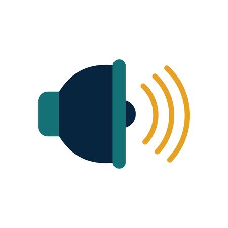 volume flat style icon design, Music sound melody song musical art and composition theme Vector illustrationのイラスト素材