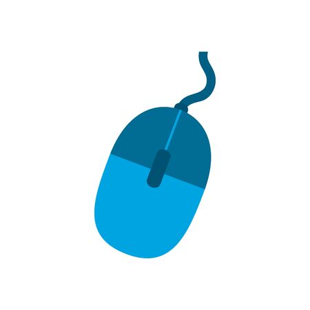 mouse flat style icon design, Digital technology communication social media internet web and wireless theme Vector illustrationのイラスト素材