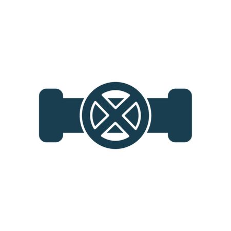 pipe silhouette style icon design, Oil industry Gas energy fuel technology power industrial production and petroleum theme Vector illustrationのイラスト素材
