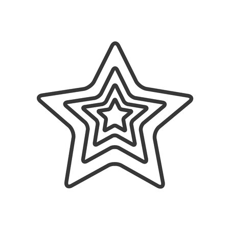 striped star line style icon design, Night bedtime sky space nature science celestial galaxy and astrology theme Vector illustrationのイラスト素材