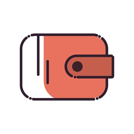 wallet fill style icon of money financial item banking commerce market payment buy currency accounting and invest theme Vector illustrationのイラスト素材