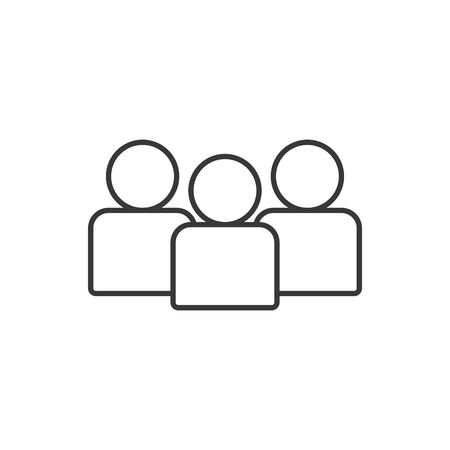 Avatars line style icon design of Person profile social communication human user partnership member and figure theme Vector illustrationのイラスト素材