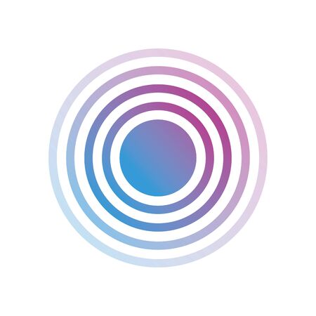 point inside waves gradient style icon design, Music sound melody musical song art signature culture and tune theme Vector illustrationのイラスト素材