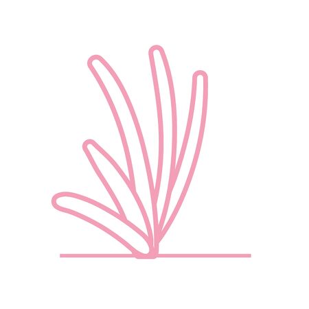 Plant line style icon design of Floral nature garden ornament botany decoration beauty and flora theme Vector illustrationのイラスト素材