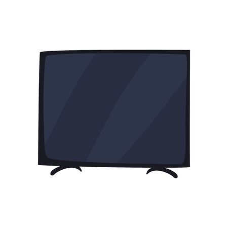 Tv flat style icon design, Television device gadget technology electronic video screen display and home theme Vector illustrationのイラスト素材