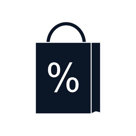 sale bag silhouette style icon design of Shopping commerce market store shop retail buy paying banking and consumerism theme Vector illustrationのイラスト素材