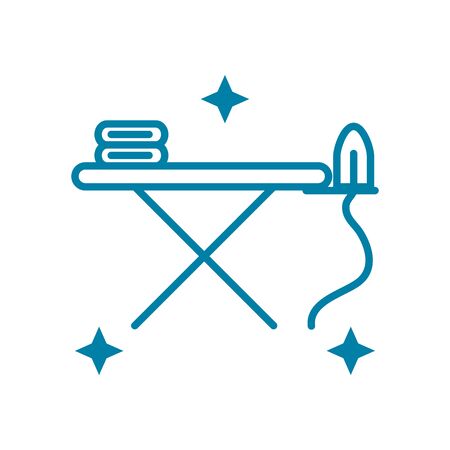 ironing board icon over white background, line style, vector illustrationのイラスト素材