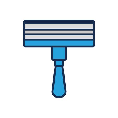 squeegee icon over white background, line fill style, vector illustrationのイラスト素材