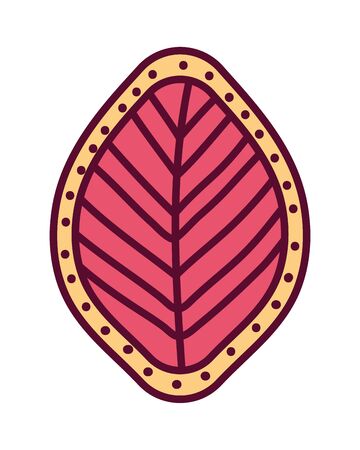 Isolated pink leaf design of Floral nature plant garden ornament botany decoration and life theme Vector illustrationのイラスト素材