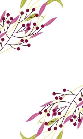 Isolated natural leaves design of Floral nature plant garden ornament botany decoration and life theme Vector illustrationのイラスト素材