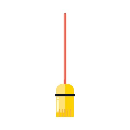 brush flat style icon design, Cleaning service wash home hygiene equipment domestic interior housework and housekeeping theme Vector illustrationのイラスト素材