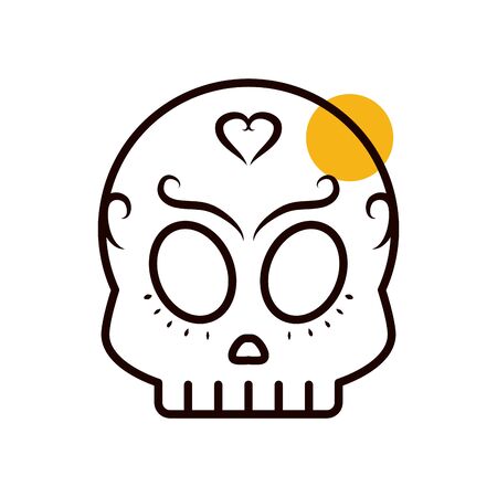 Mexican beer half line half color style icon design, Mexico culture tourism landmark latin and party theme Vector illustrationのイラスト素材