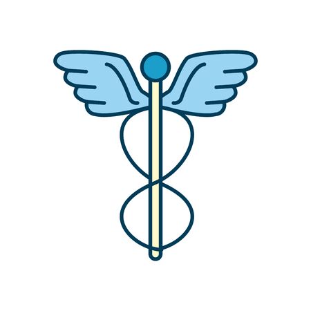 medical symbol icon over white background, line and fill style, vector illustrationのイラスト素材