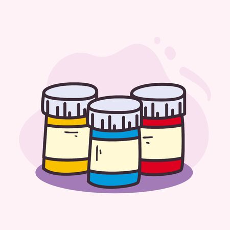 Paint jars design, Art creativity tool and work theme Vector illustrationのイラスト素材