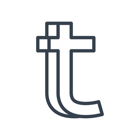 t symbol design, Social media multimedia communication digital marketing internet web and connect theme Vector illustrationのイラスト素材