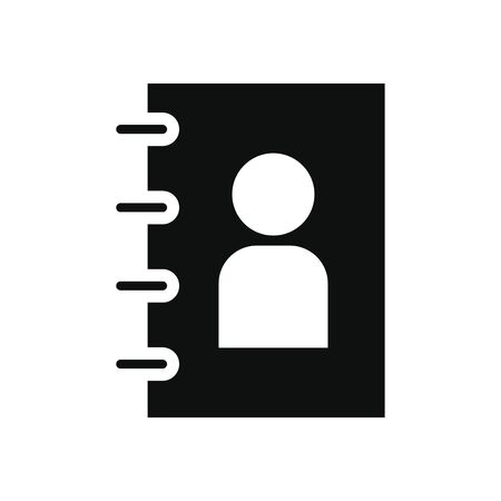 phonebook icon over white background, silhouette style, vector illustrationのイラスト素材