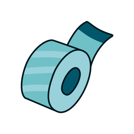 Stationary concept, adhesive tape icon over white background, line and fill style, vector illustrationのイラスト素材