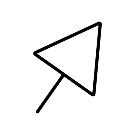 user interface concept, location arrow icon over white background, line style, vector illustrationの写真素材