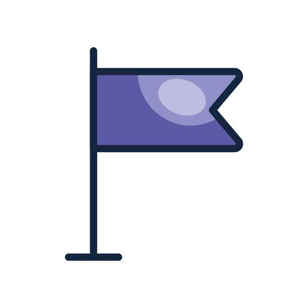 user interface concept, flag icon over white background, line color style, vector illustrationの写真素材