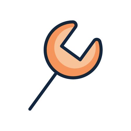 user interface concept, tool icon over white background, line color style, vector illustrationの写真素材