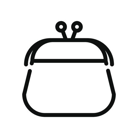 purse icon over white background, line style,  illustrationの写真素材