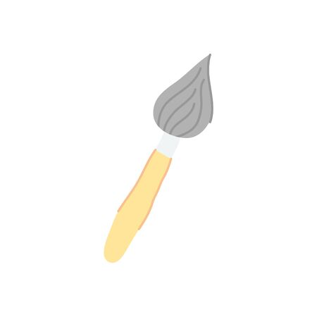 paint brush icon over white background, line style, vector illustrationの写真素材