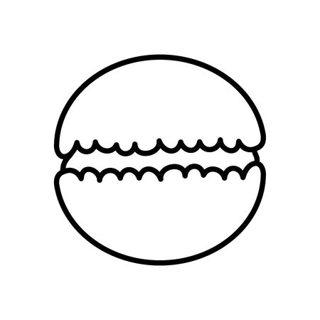 sweet macron icon over white background, line style,  illustrationの写真素材